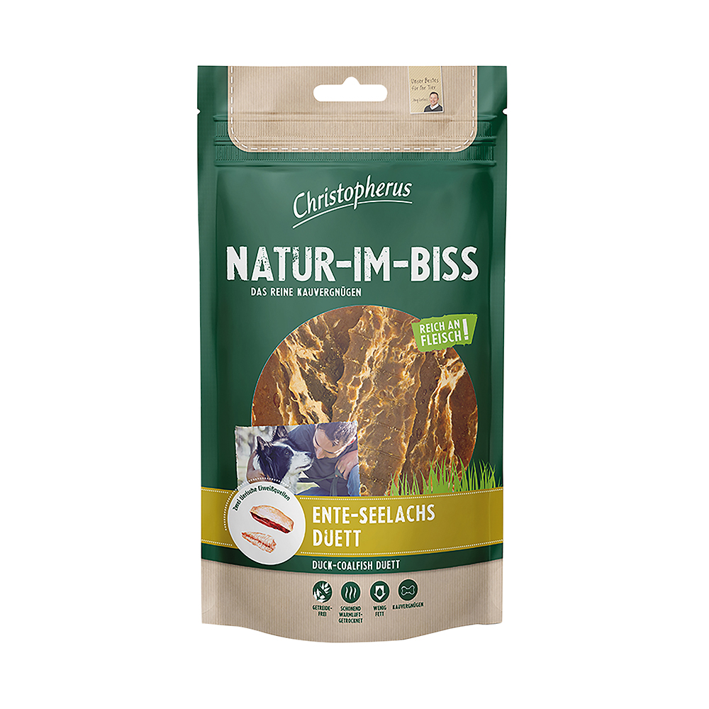 Allco Christopherus - Natur-im-Biss Ente-Seelachs-Duett - 12 x 70 g - 1