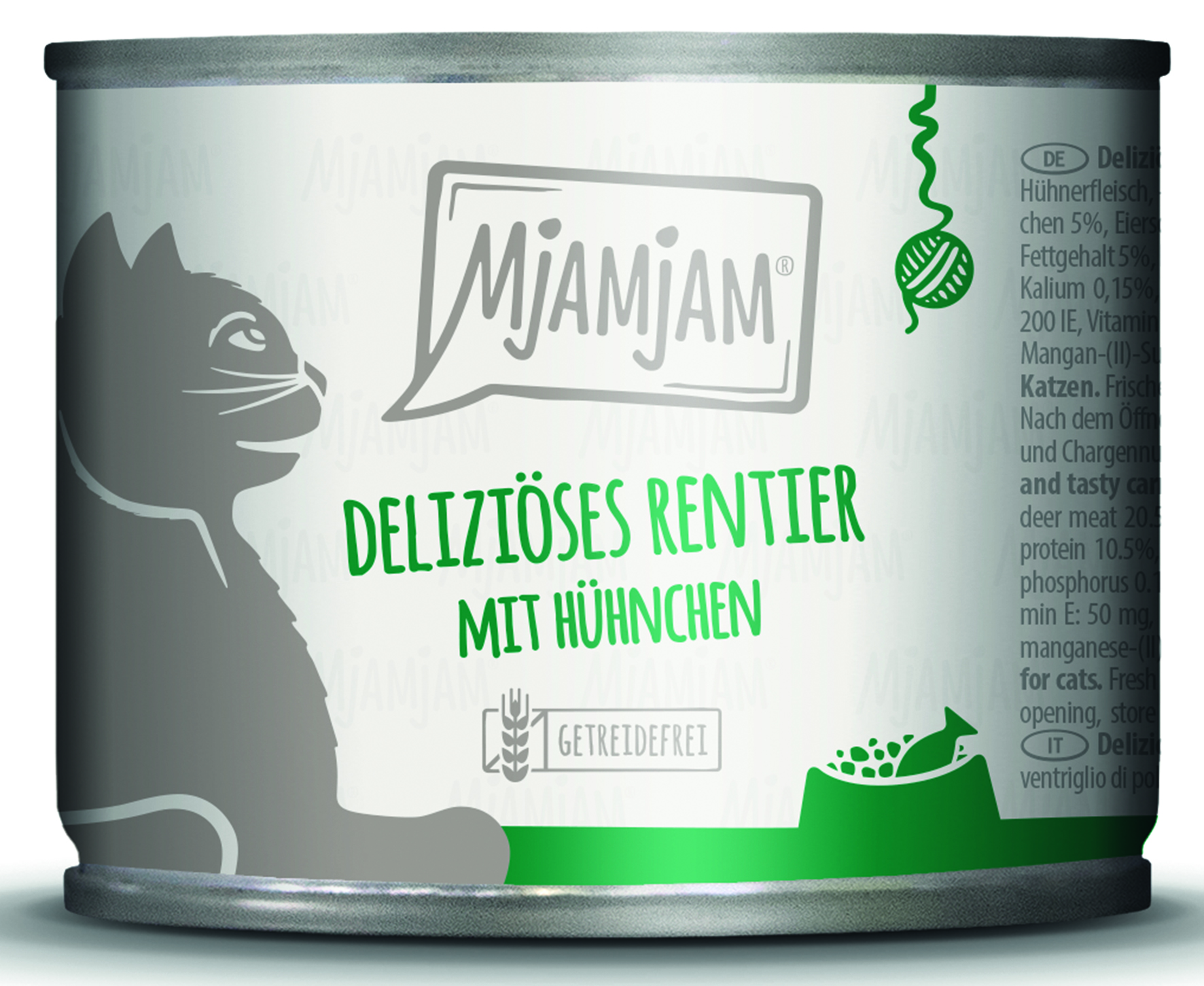 deliziöses Rentier mit Hühnchen an leckeren Möhrchen