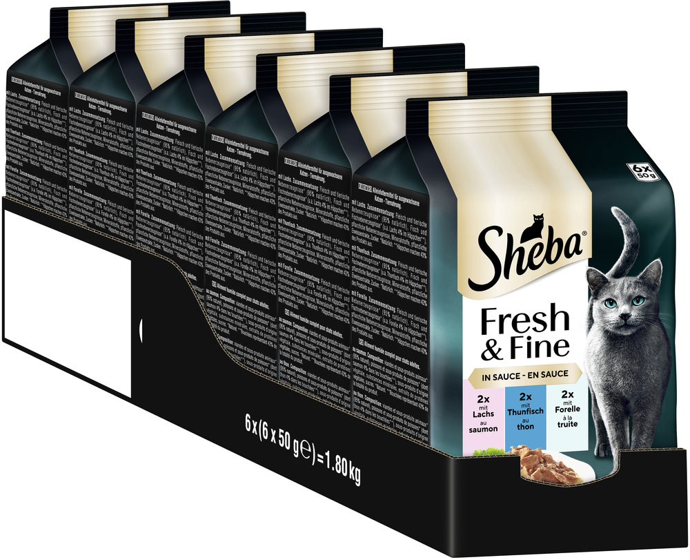 Sheba - Fresh & Fine Lachs, Thunfisch & Forelle - 6 x 6X50g - 2