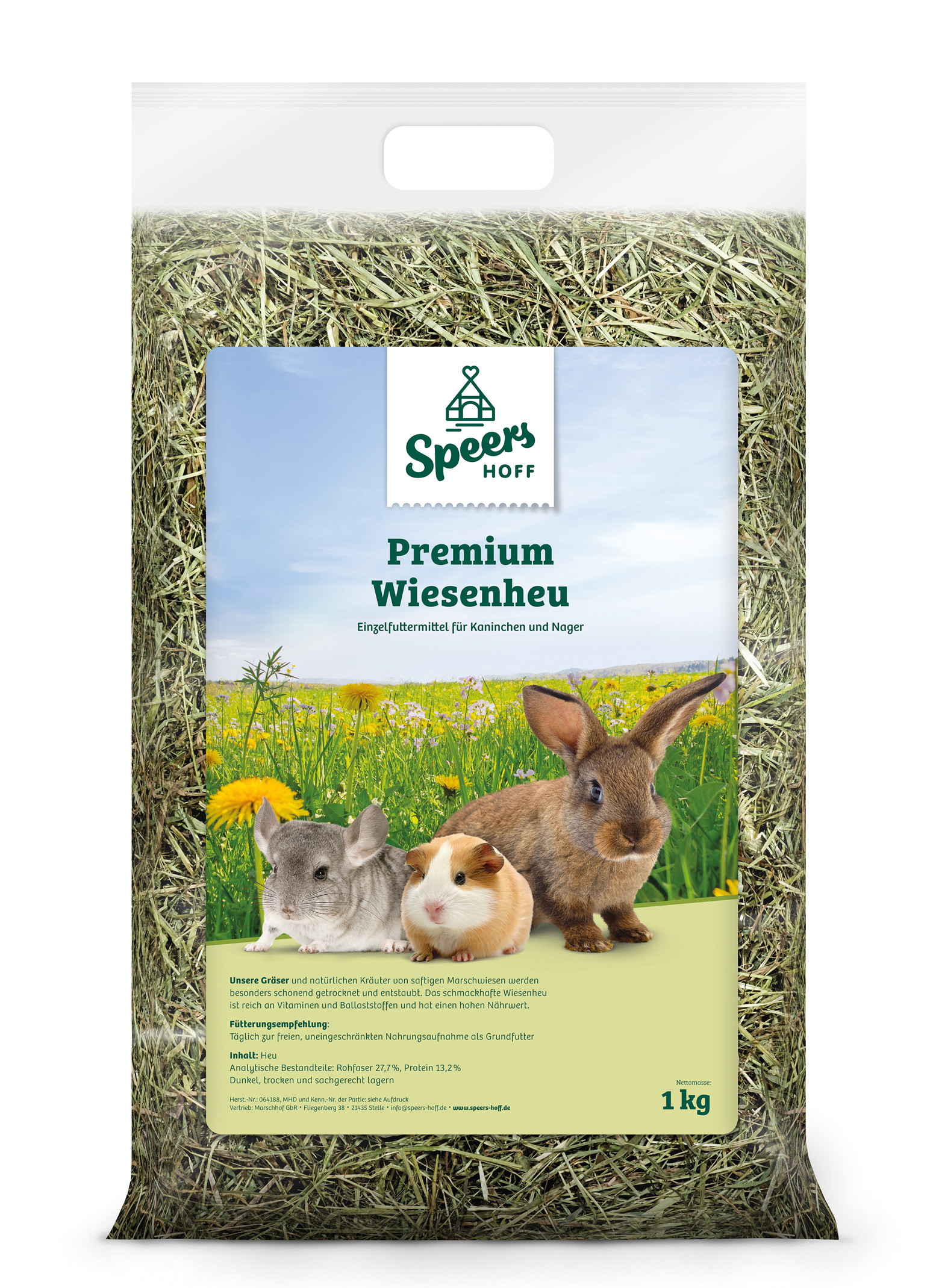 Speers/Marschhof - Premium Wiesenheu - 1 x 1kg - 1