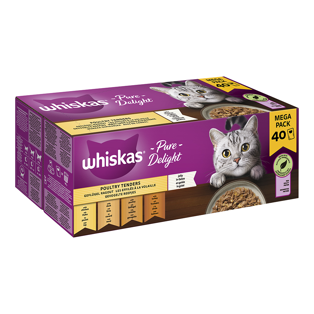 Whiskas Pure Delight Multipack Geflügel Ragout in Gelee