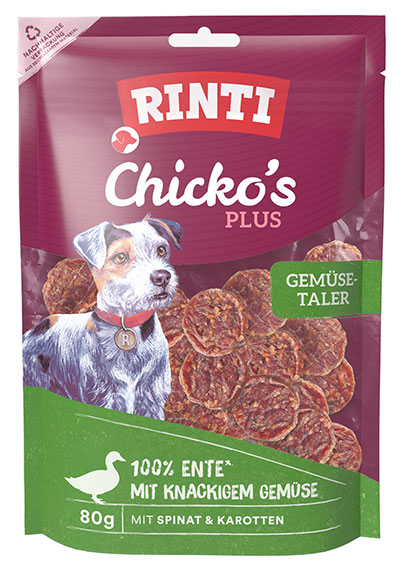 Rinti - Extra Chicko Plus Gemüsetaler mit Ente - 12 x 80g - 1