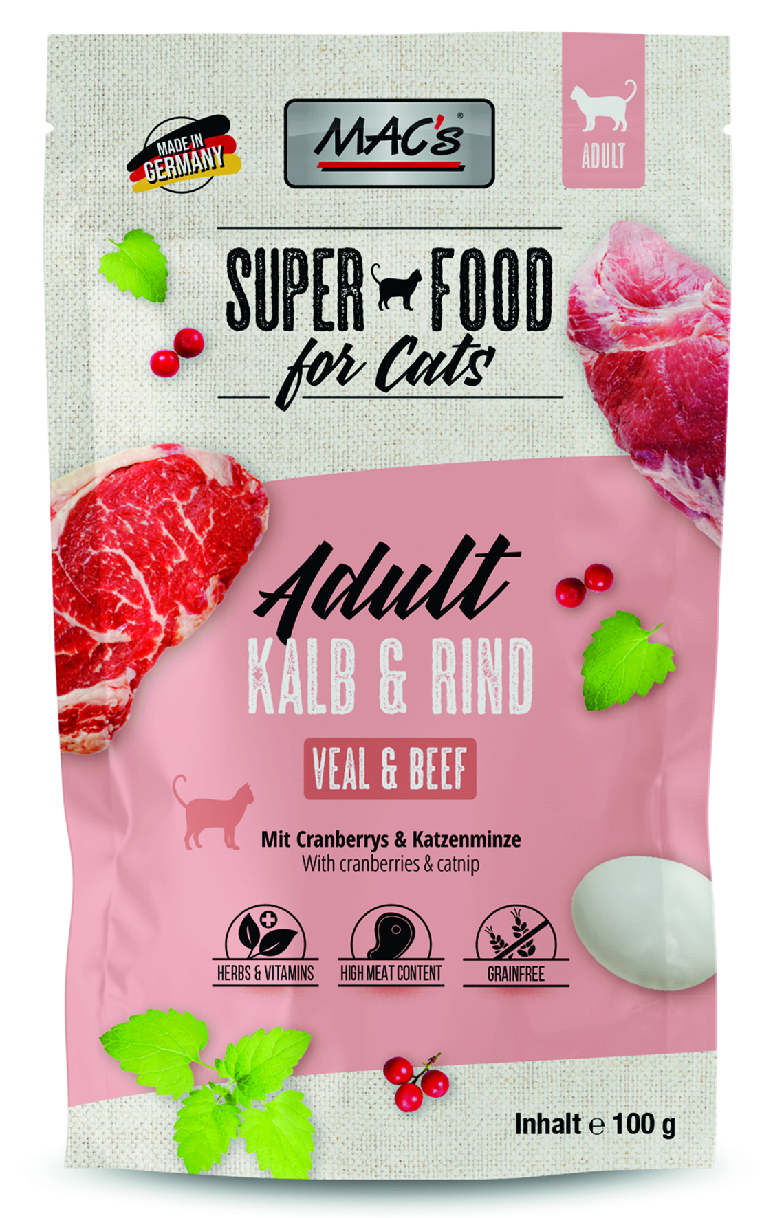 MAC´s - CAT Kalb & Rind - 12 x 100 g - 1