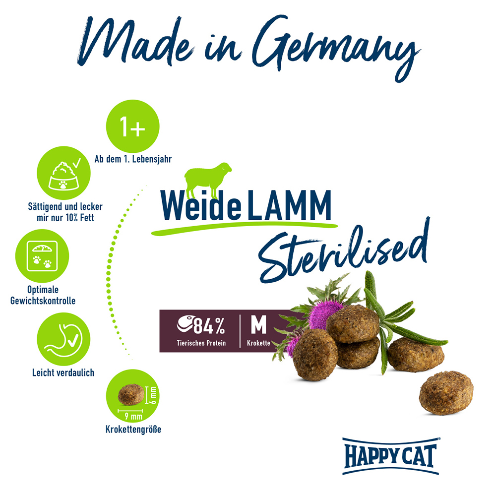 Happy Cat - Sterilised Adult Weide Lamm - 2