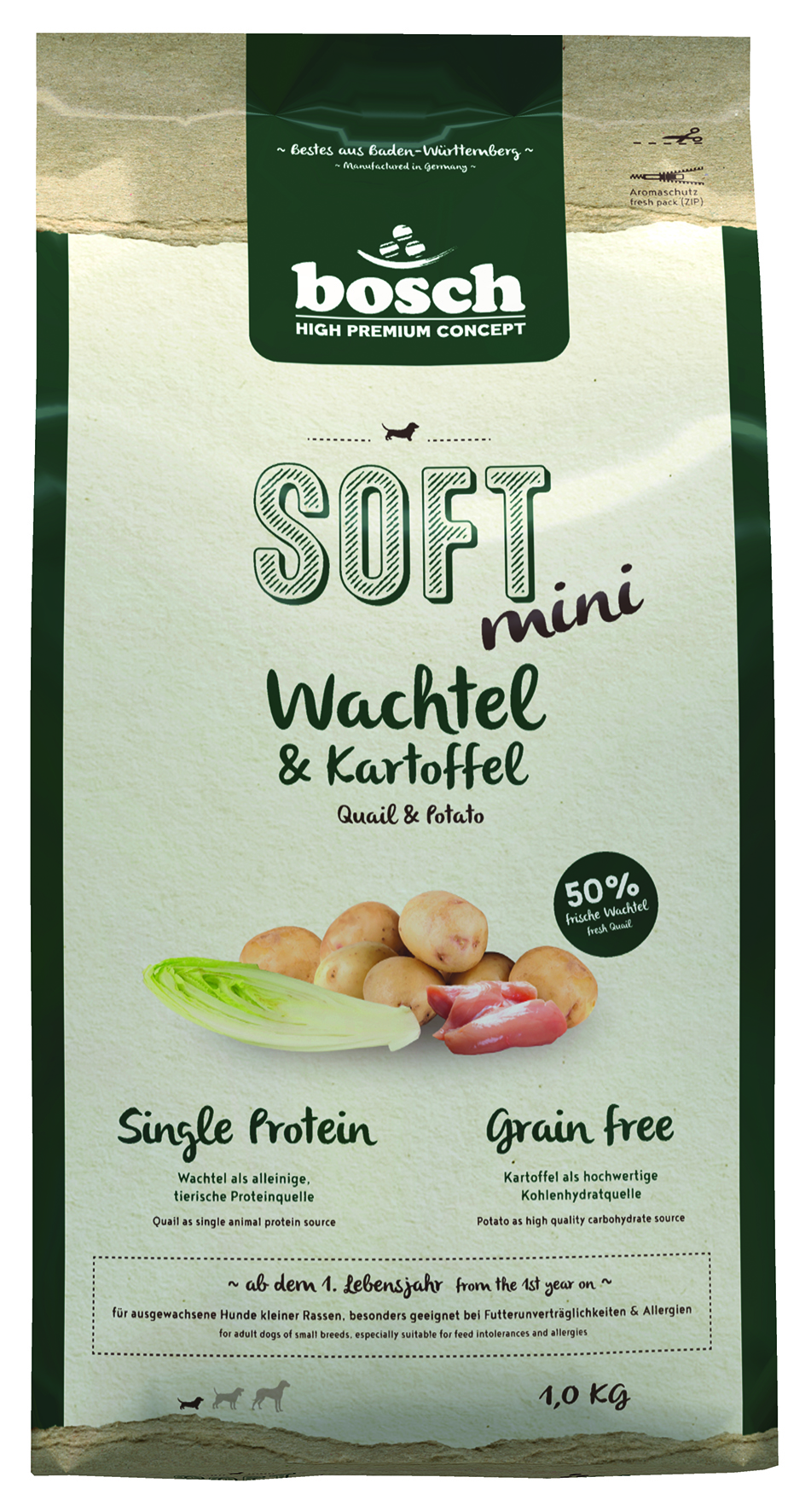 Bosch - Soft Mini Wachtel & Kartoffel - 1 x 1 kg - 1