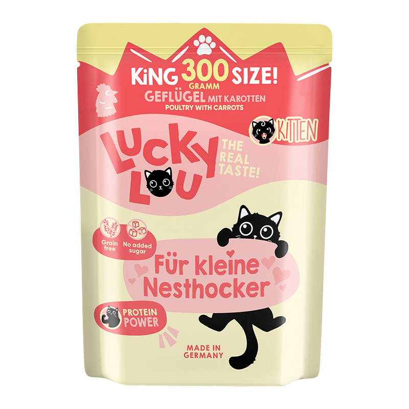 Lucky Lou - Kitten Geflügel - 6 x 300 g - 1