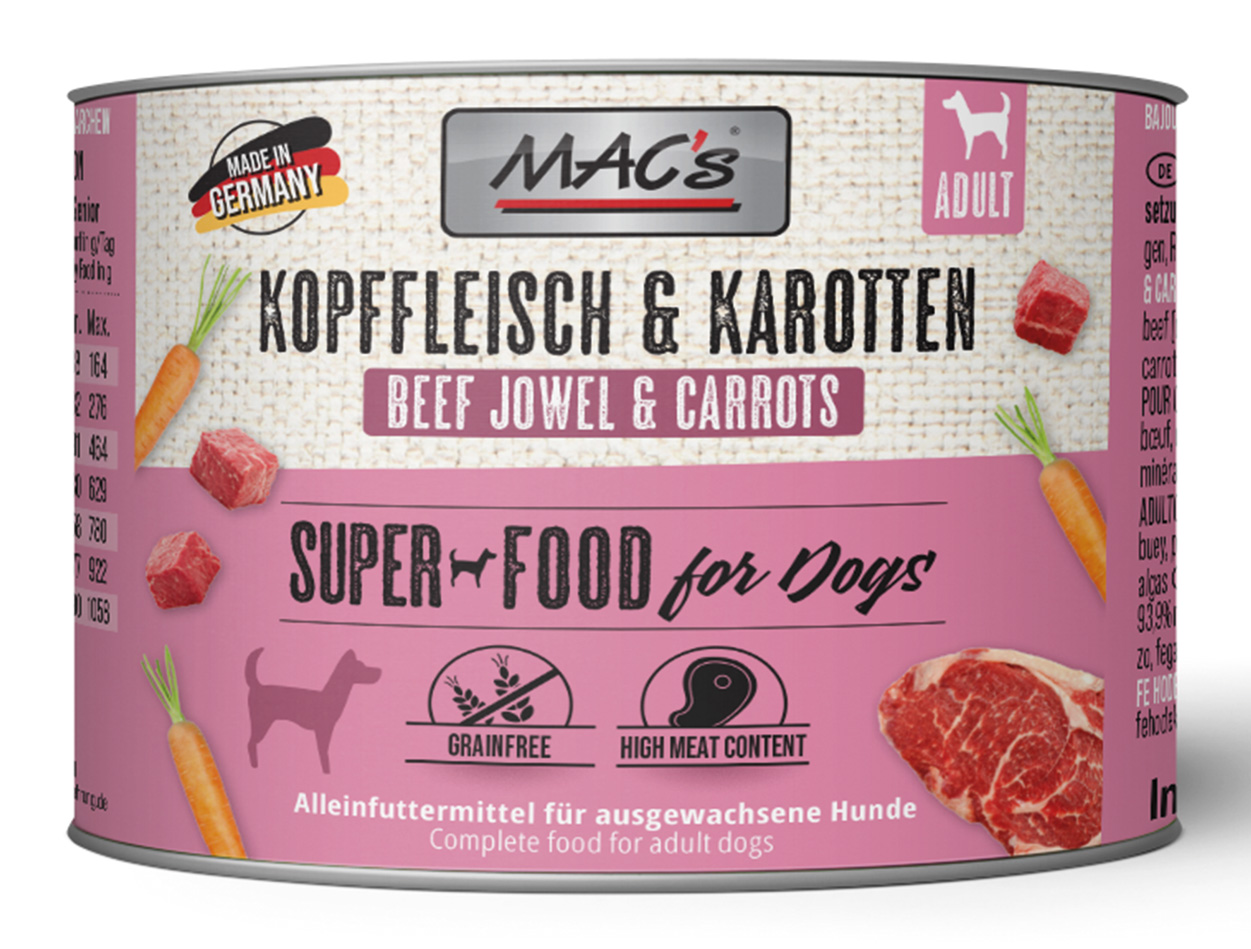 MAC´s - DOG Kopffleisch & Karotten - 6 x 200 g - 1