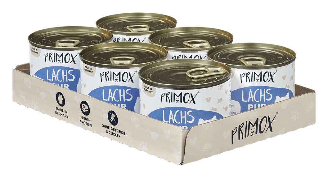 Primox - Katzenfutter Lachs Pur 6x190g - 6 x 190 g - 4
