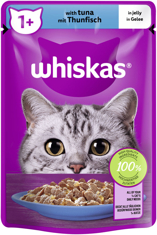 Whiskas 1+ mit Thunfisch in Gelee Whiskas 1+ mit Thunfisch in Gelee