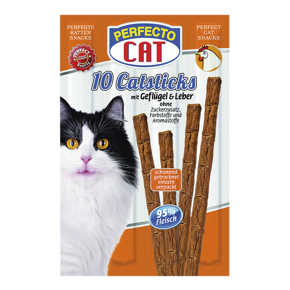 Perfecto Cat - Katzensticks Geflügel und Leber - 10 x 10 Stück - 1