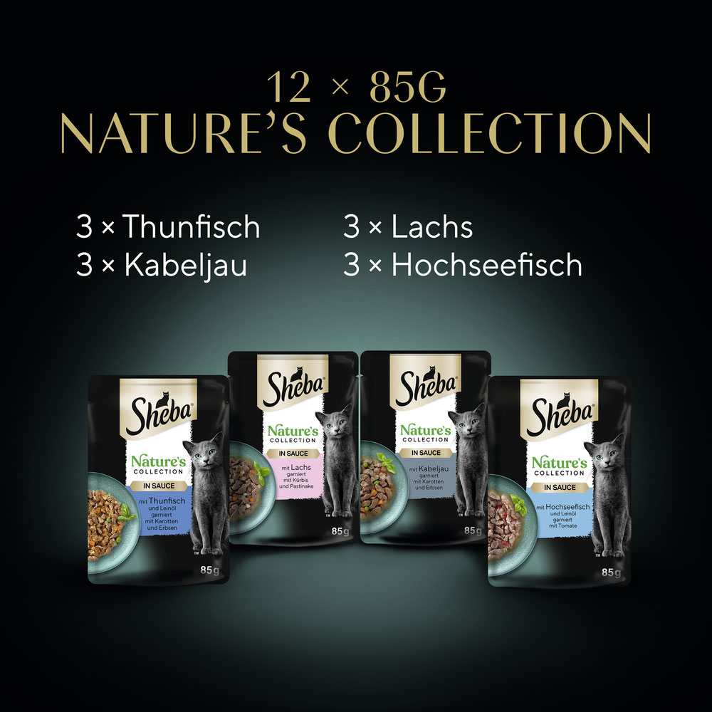 Sheba - Natures Collection Sauce Lover Feine Vielfalt - 4 x 1020g - 9