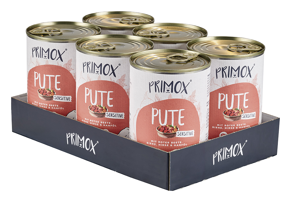 Primox - Hunde Nassfutter MENÜ mit Pute 6 x 400g - 6 x 400 g - 7