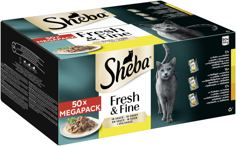 Sheba - Fresh & Fine Multipack 3 Vareitäten - 1 x 2500g - 2