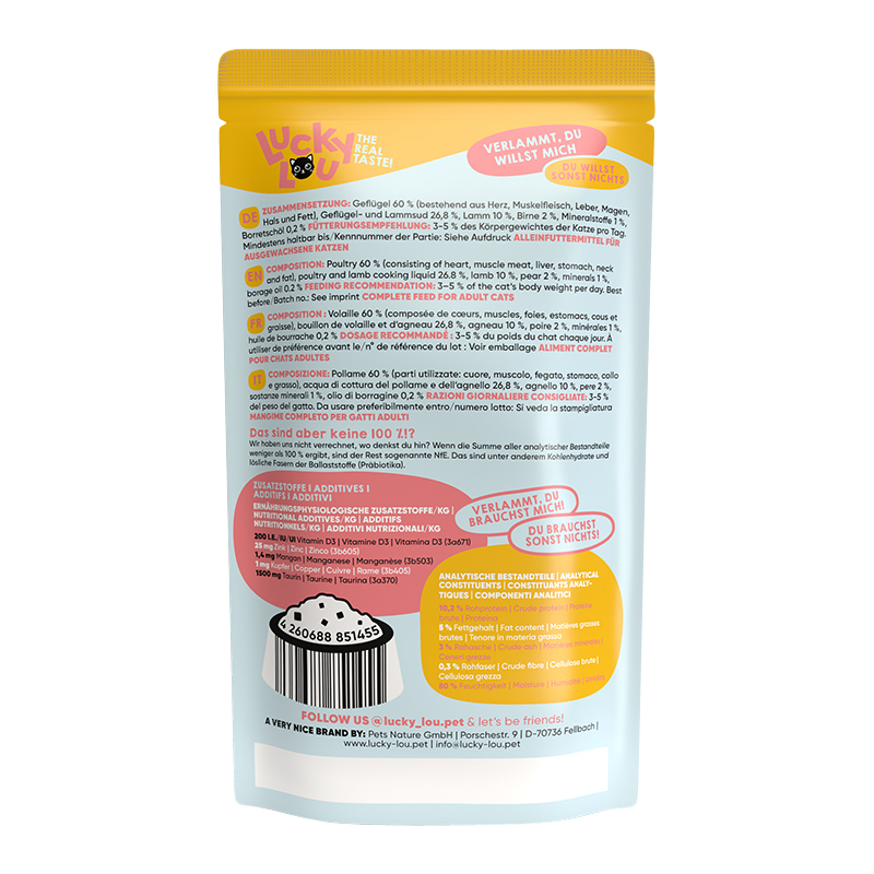 Lucky Lou - Geflügel & Lamm - 16 x 125g - 2