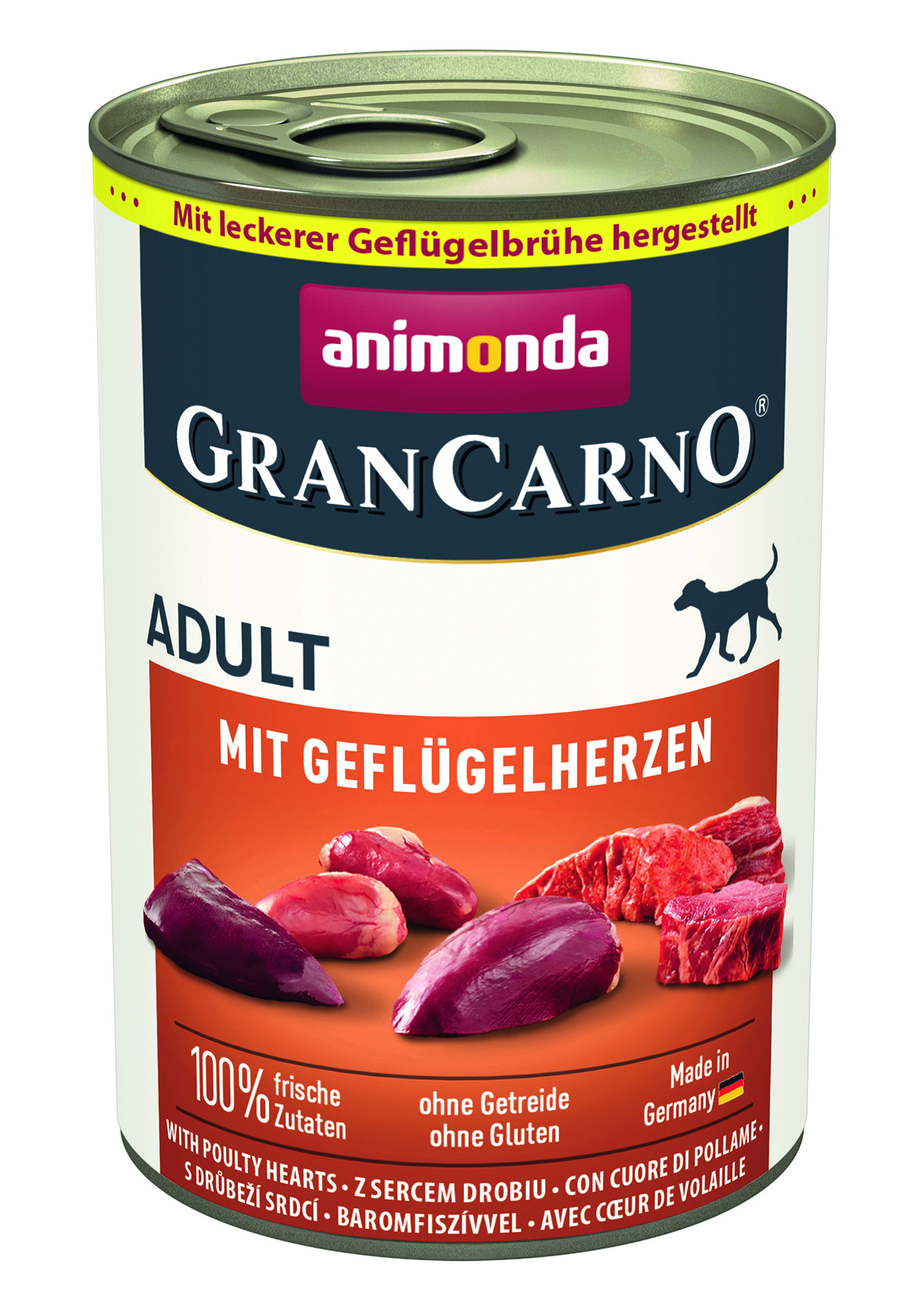 Animonda Gran Carno - Adult mit Geflügelherzen - 6 x 400 g - 1