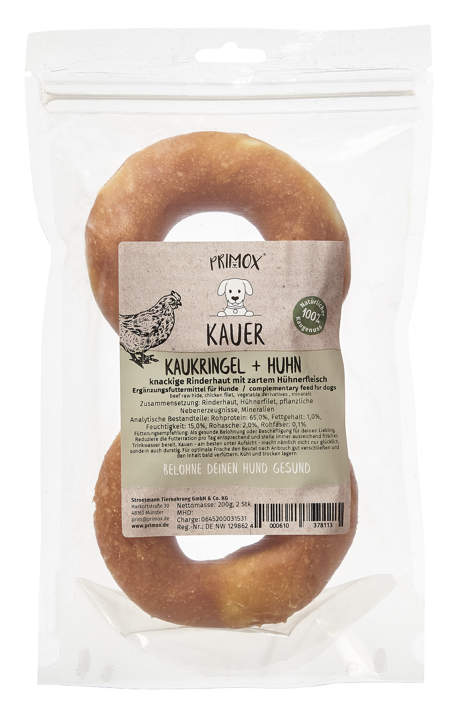 Kaukringel mit Huhn 200g