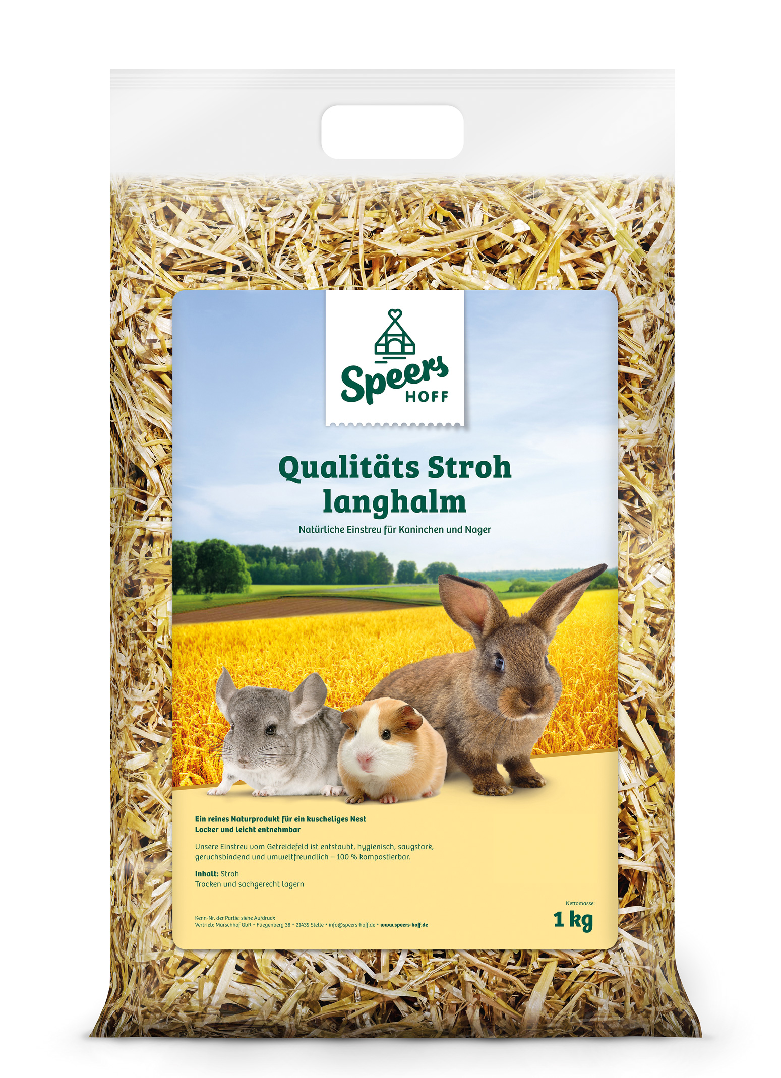 Speers/Marschhof - Stroh langhalm - 1 x 1kg - 1