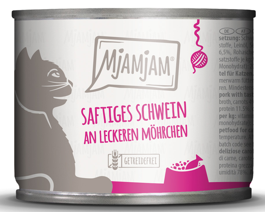 saftiges Schwein an leckeren Möhrchen