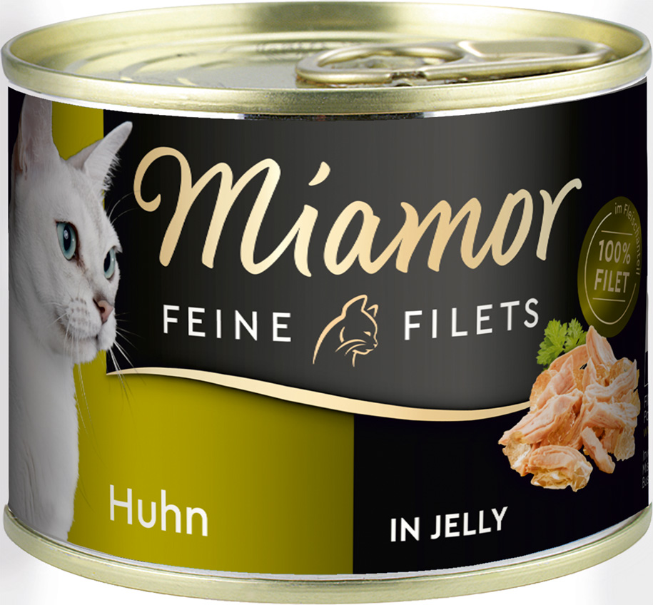 Miamor - Feine Filets in Jelly Huhn - 12 x 185 g - 1