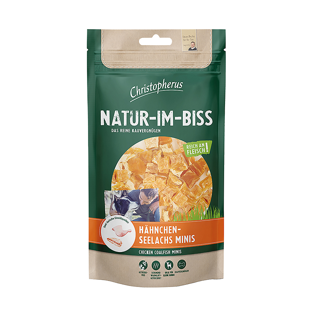 Allco Christopherus - Natur-im-Biss Hähnchen-Seelachs-Minis - 1 x 70 g - 1