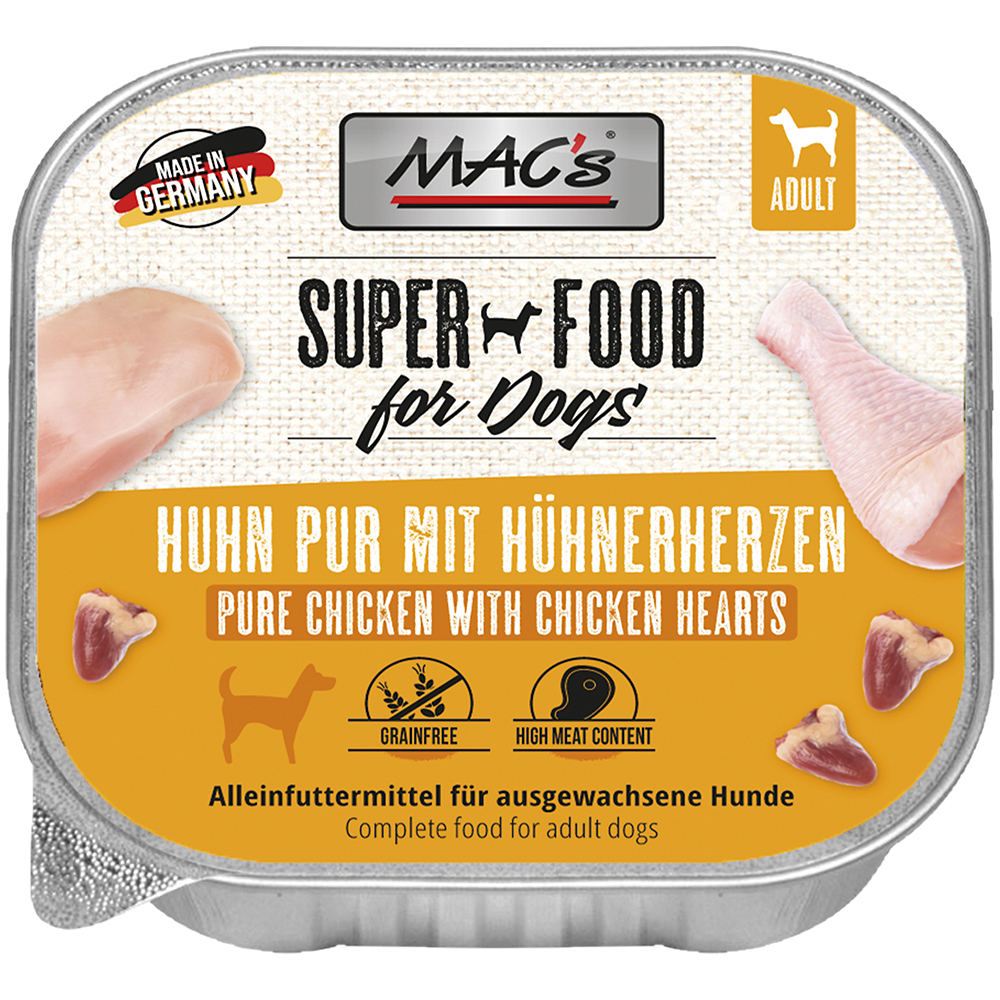DOG Huhn pur mit Hühnerherzen