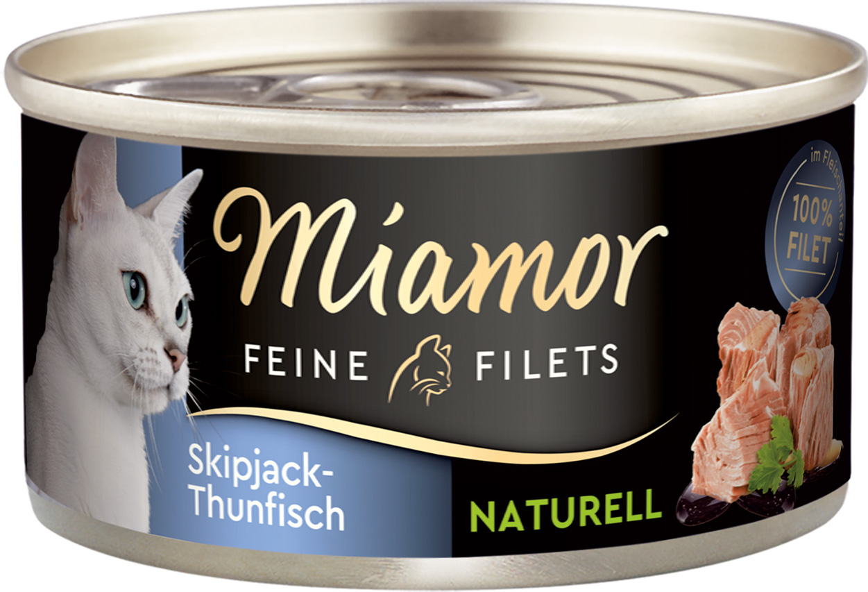 Miamor - Feine Filets naturelle in Fleischsaft Skipjack-Thunfisch - 24 x 80 g - 1