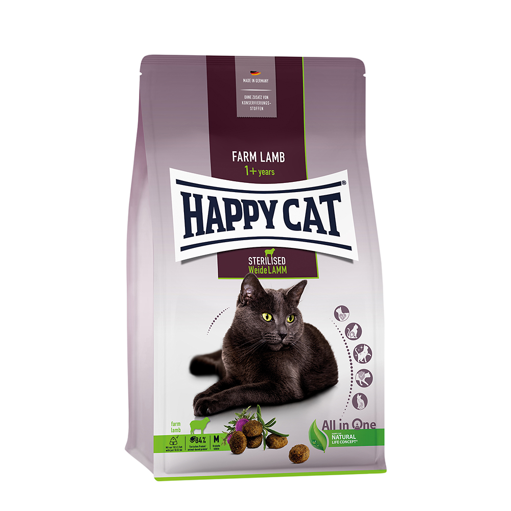 Happy Cat - Sterilised Adult Weide Lamm - 1