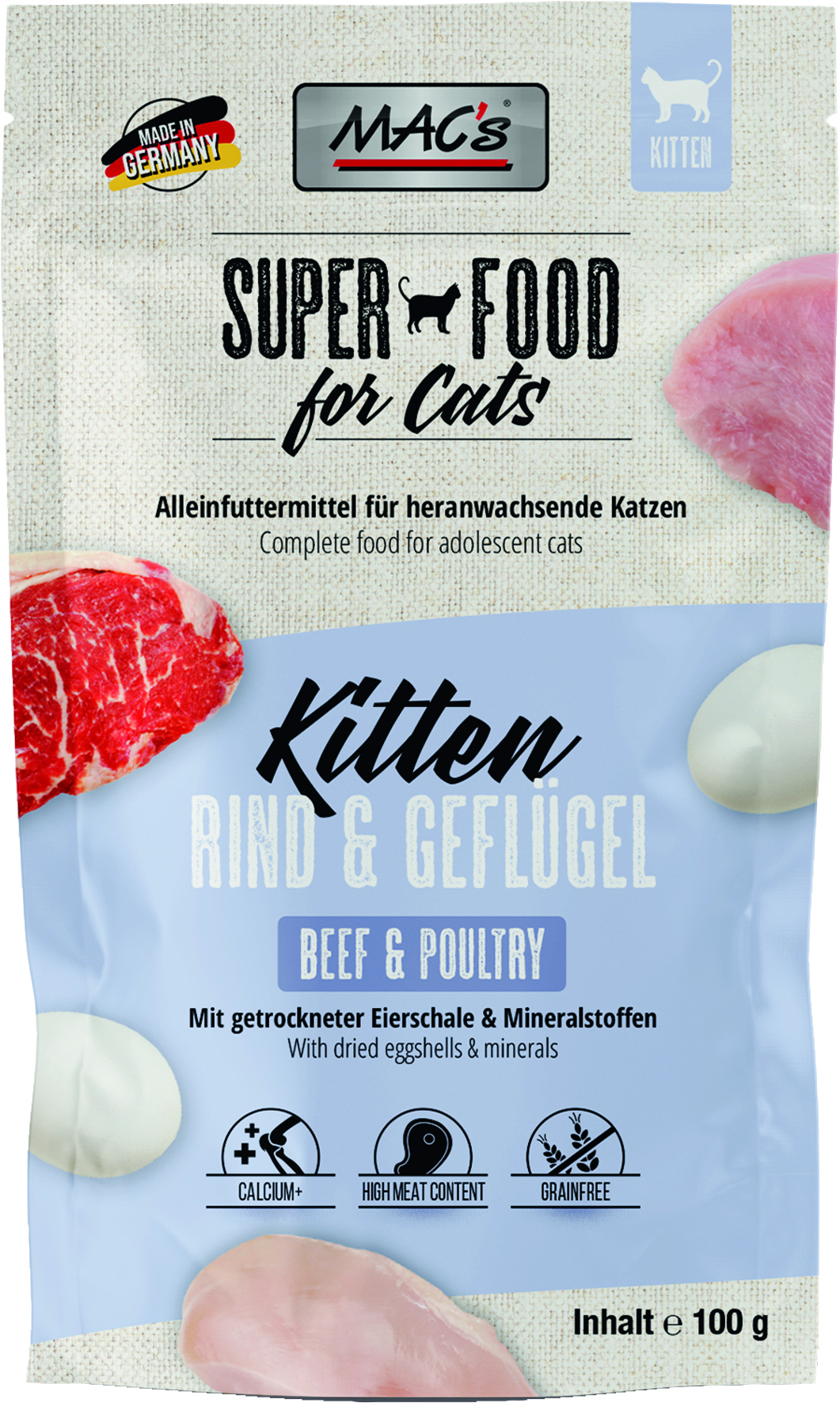 CAT Pouchpack Kitten Rind & Geflügel