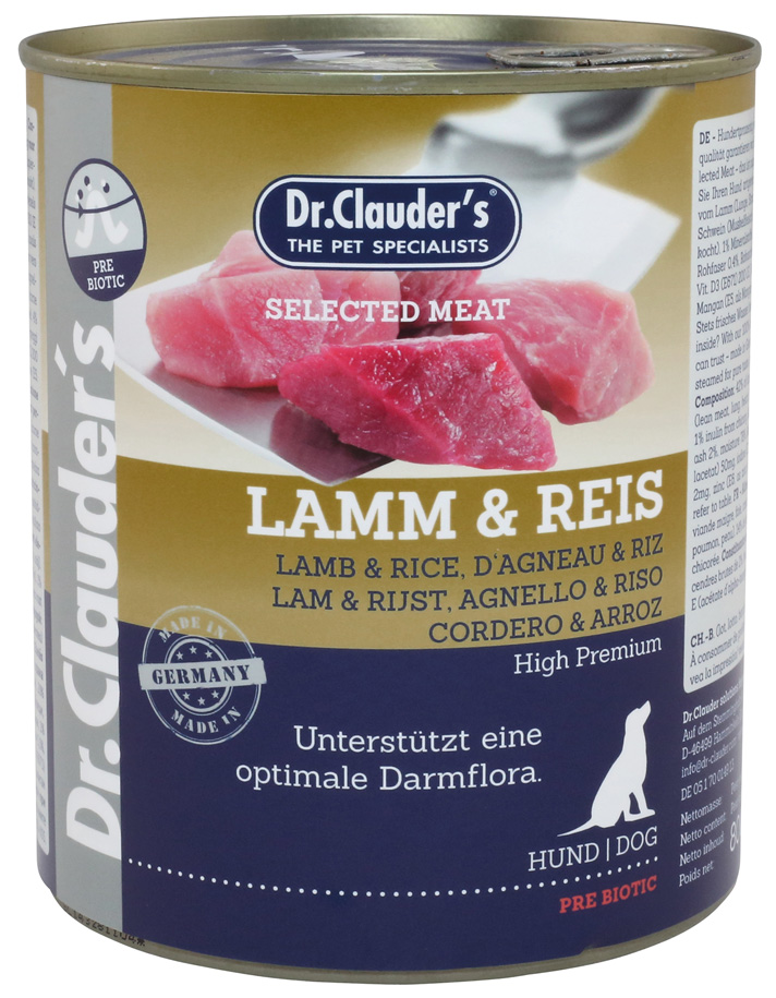 Dr. Clauder - Selected Meat Lamm & Reis - 6 x 800 g - 1