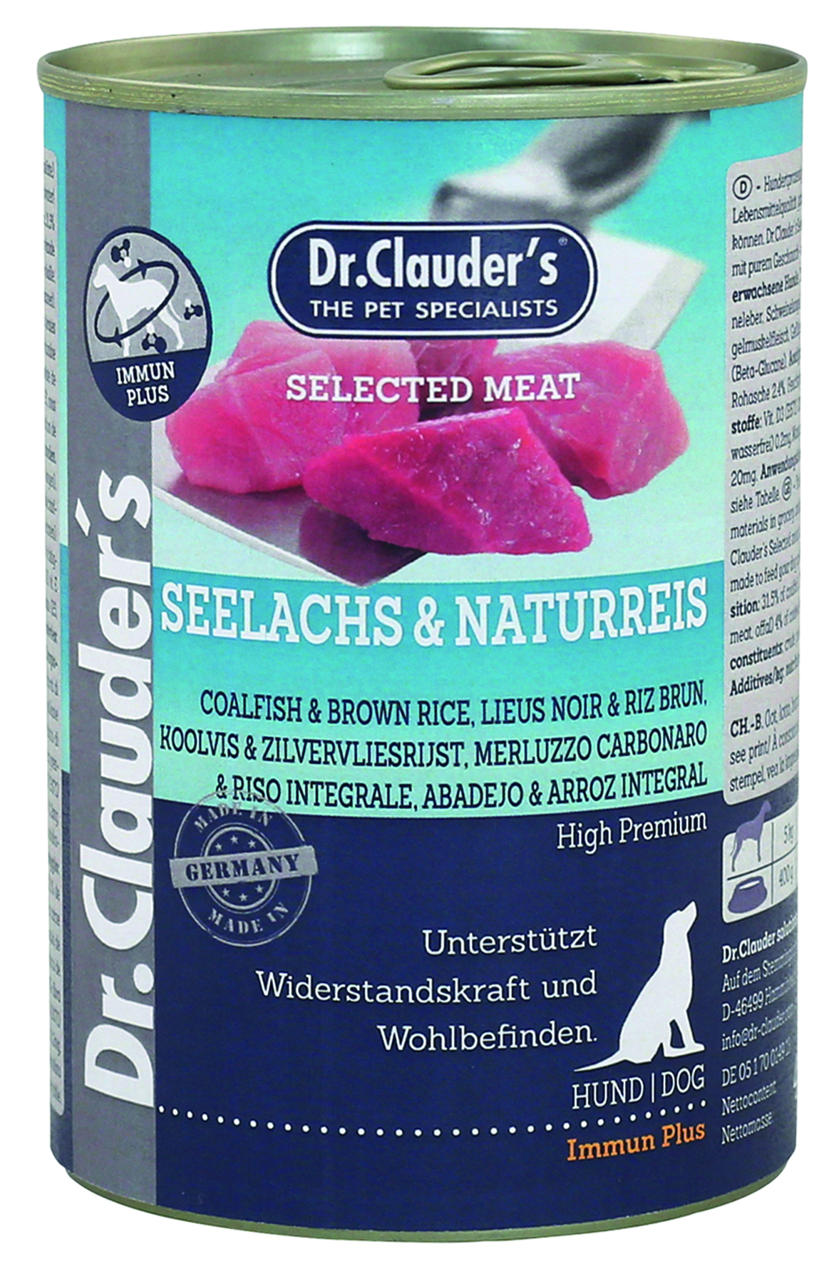 Dr. Clauder - Seelachs & Naturreis - 6 x 400 g - 1