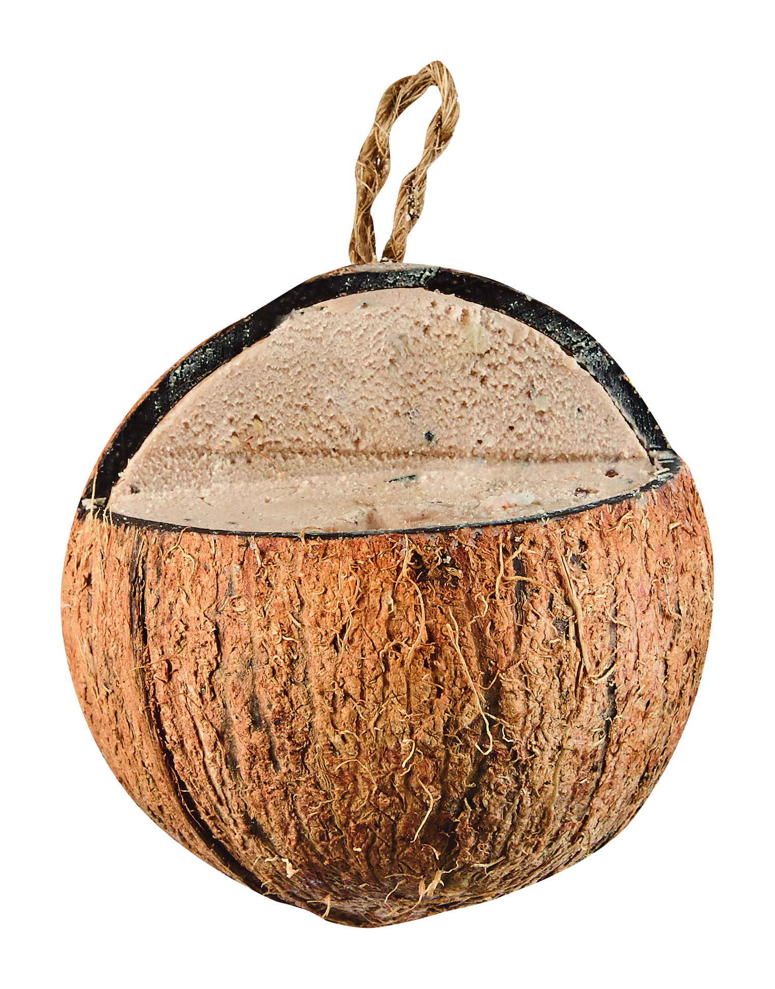 Kokosnuss mit Erdnussbutter