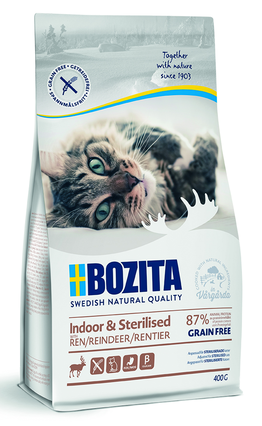 Bozita - Indoor & Sterilised Grain Free Reindeer - 1 x 400 g - 1