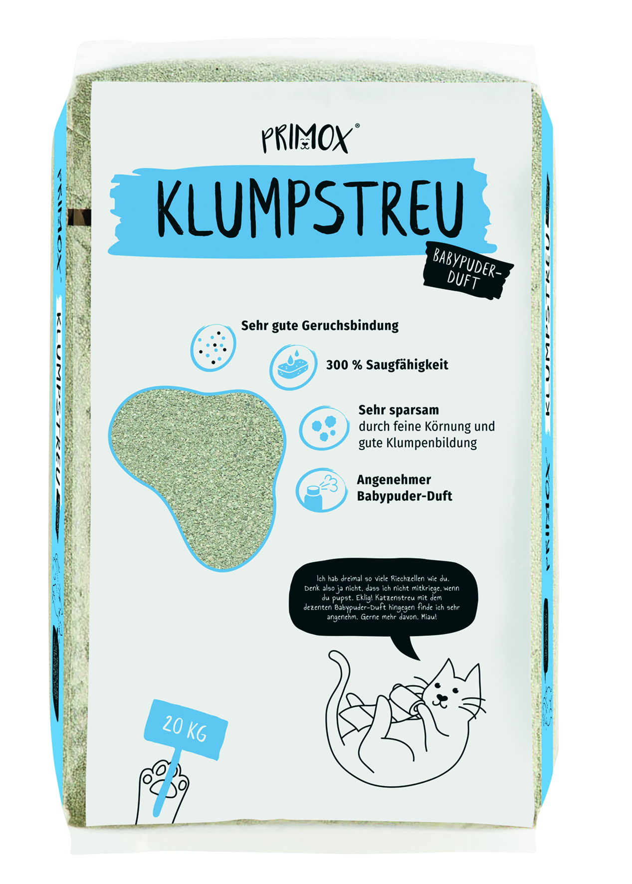 Katzenstreu Babypuderduft 20 kg
