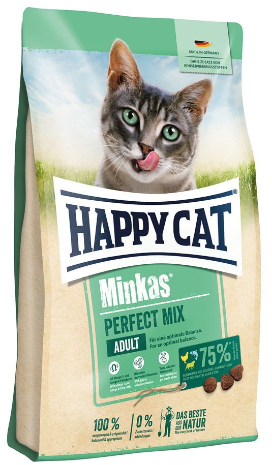 Happy Cat - Minkas Perfect Mix Geflügel, Fisch und Lamm - 1 x 4kg - 1