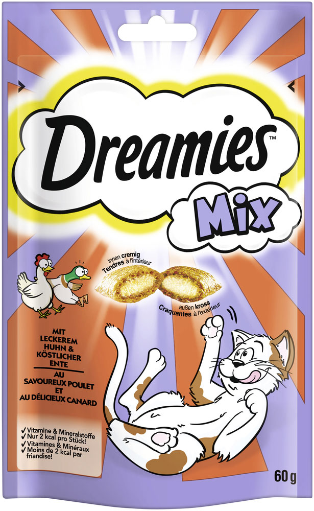 Dreamies - Mix Huhn&Ente 60g - 1 x 60g - 1