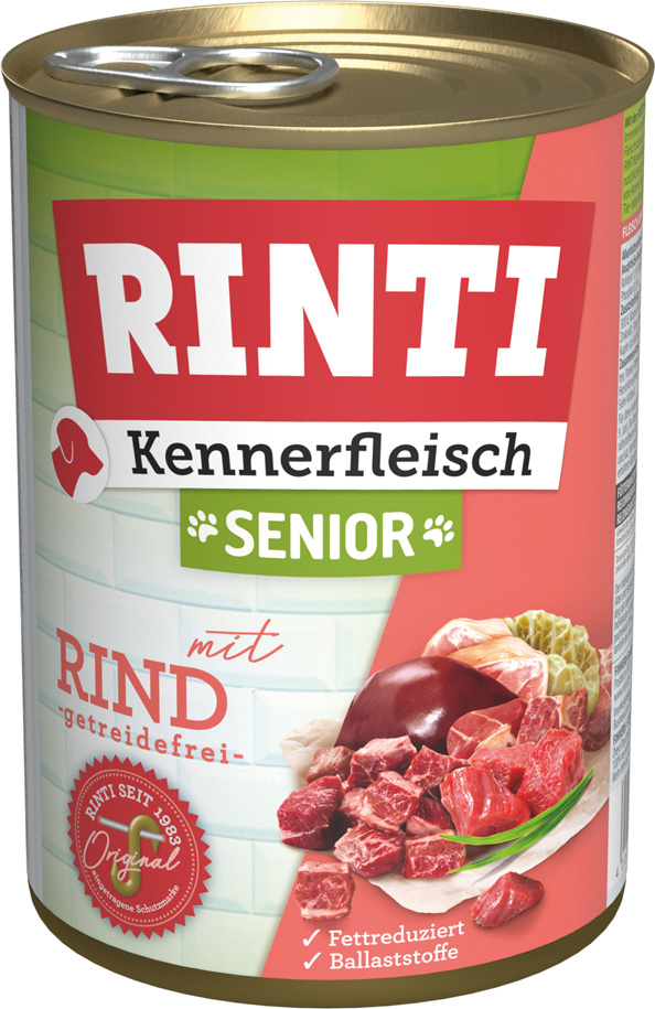 Rinti - Kennerfleisch Senior + Rind - 12 x 400g - 1