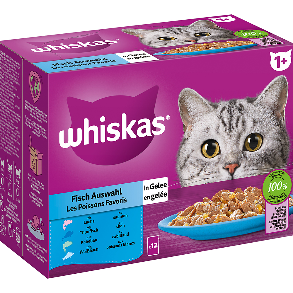 Whiskas - Whiskas Multipack 1+ Fisch Auswahl in Gelee - 1