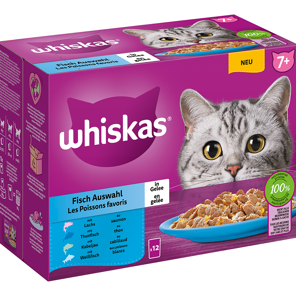 Whiskas - Whiskas Multipack 7+ Fisch Auswahl in Gelee - 1