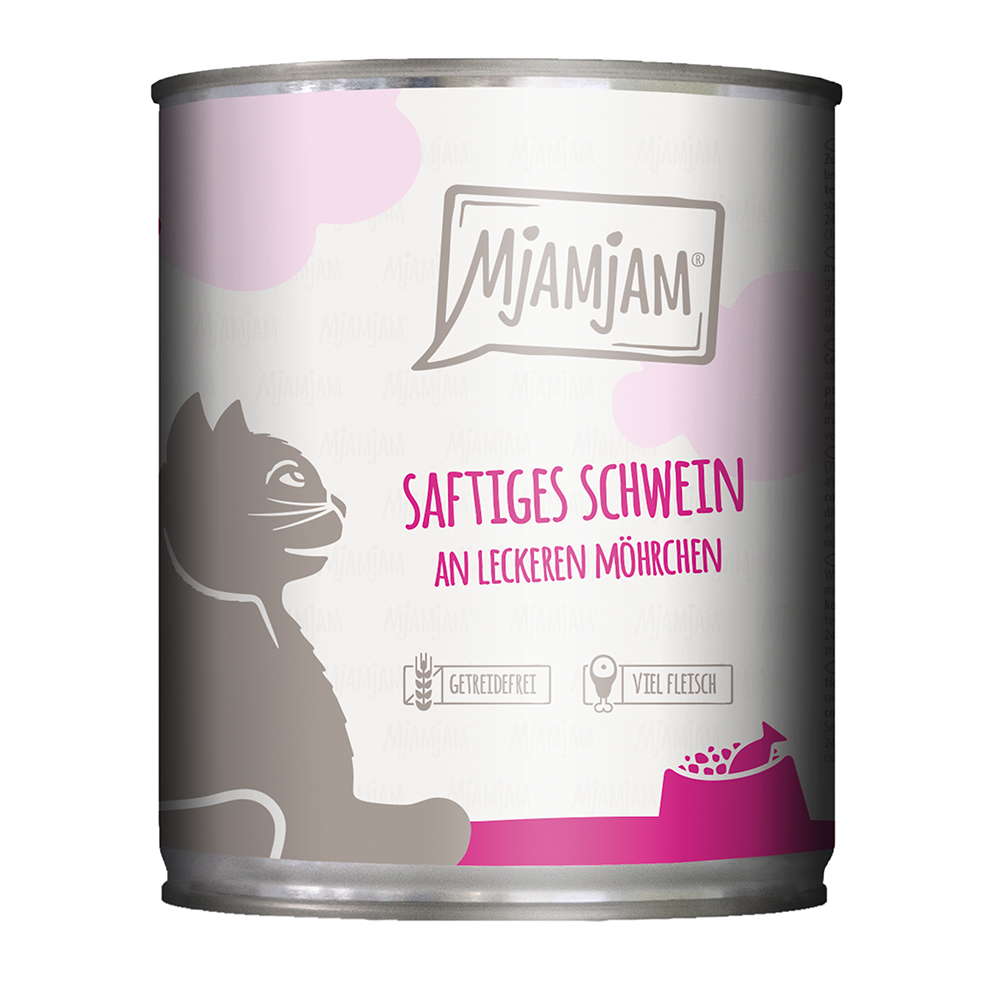 saftiges Schwein an leckeren Möhrchen