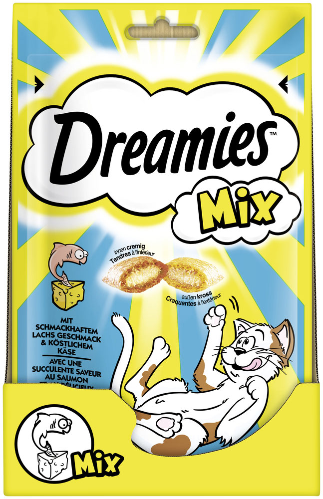 Dreamies - Mix Lachs&Käse 60g - 1 x 60g - 3