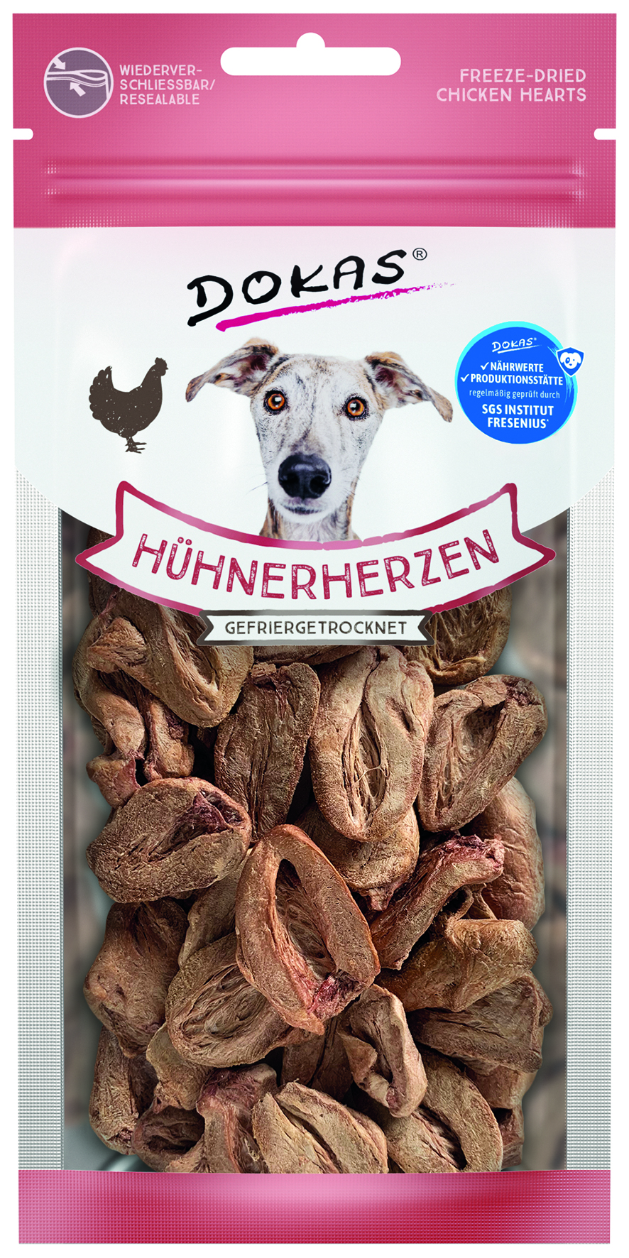 gefriergetrocknete Hühnerherzen