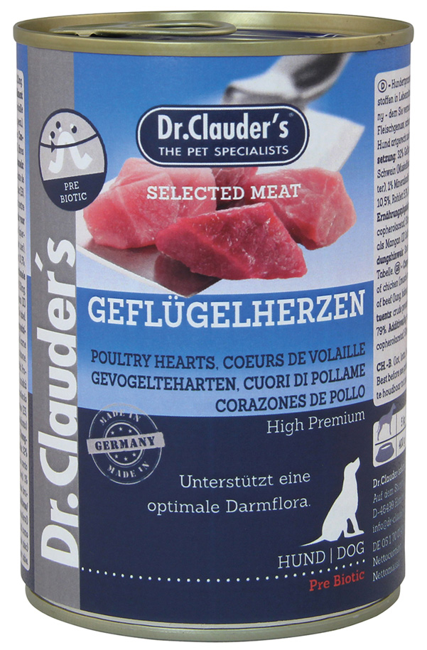 Dr. Clauder - Selected Meat Geflügelherzen - 6 x 400 g - 1