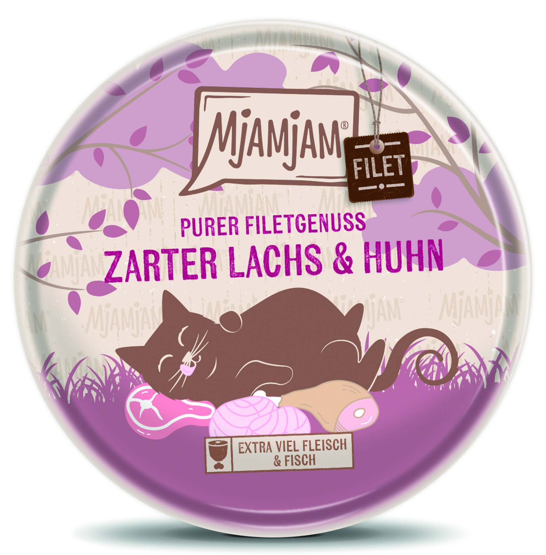 MjAMjAM - purer Filetgenuss - zarter Lachs & Huhn - 16 x 80 g - 1