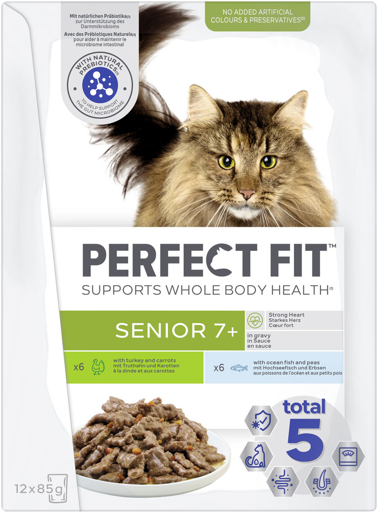 Perfect Fit - Multipack Senior 7+ mit Truthahn & Karotte - 1 x 12X85g - 5