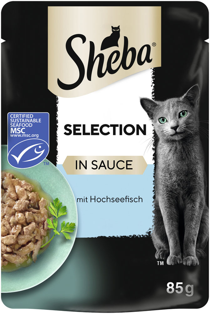Sheba - Selection in Sauce mit Hochseefisch (MSC) - 28 x 85 g - 3