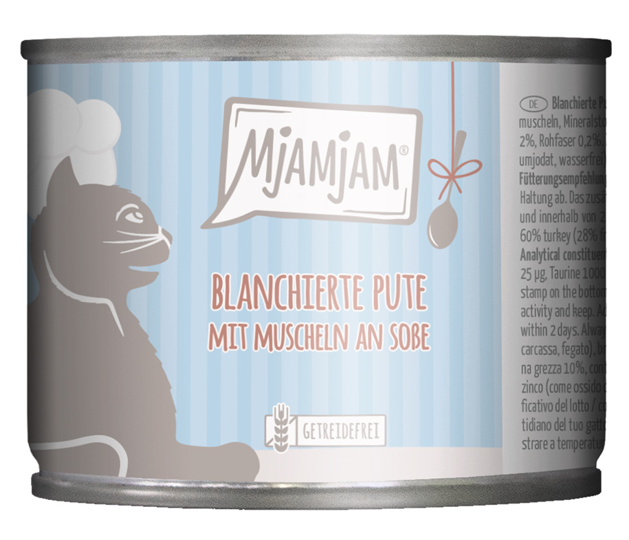 blanchierte Pute mit Muscheln an Soße