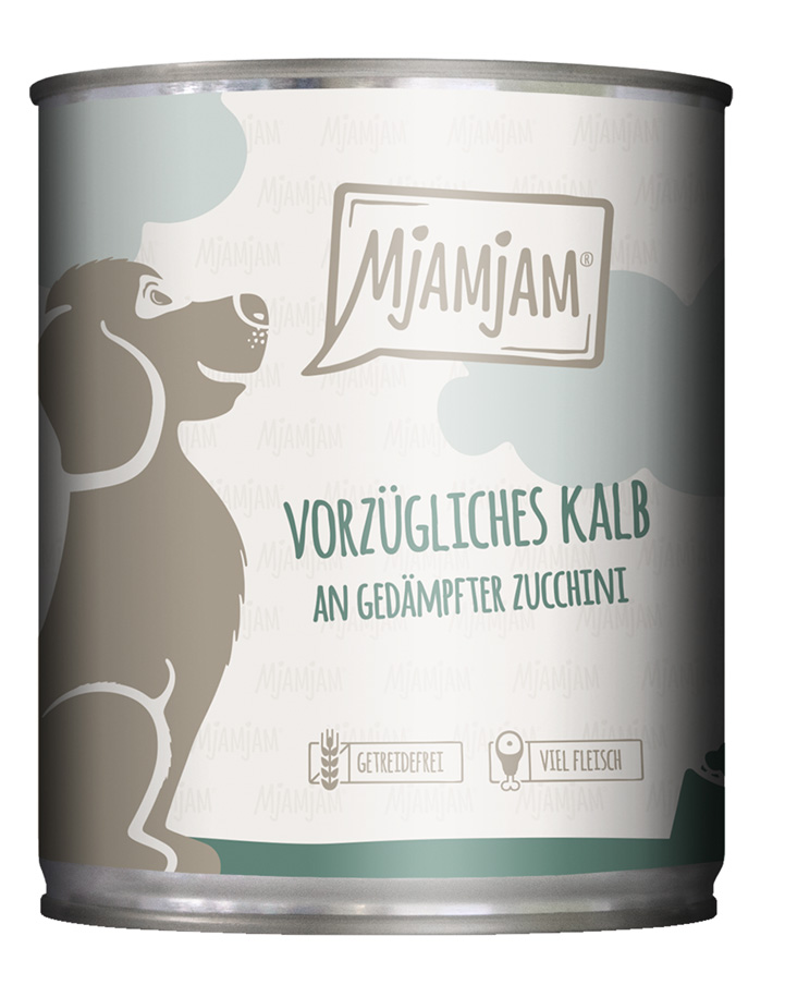 vorzügliches Kalb an gedämpfter Zucchini