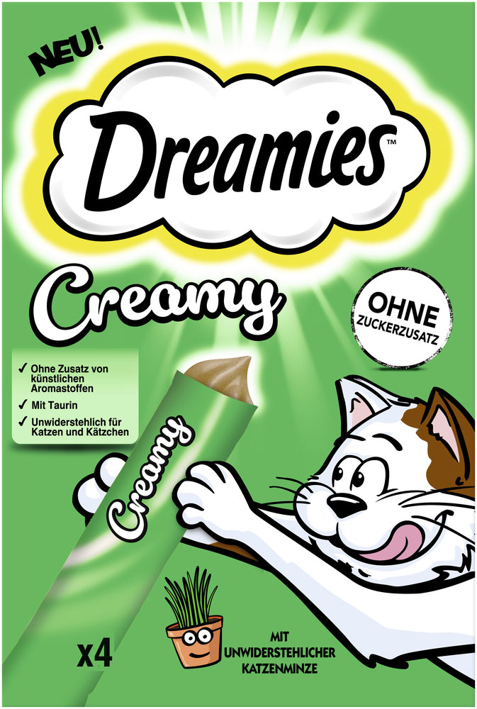 Dreamies - Creamy Multipack Katzenminze - 11 x 4x10g - 1
