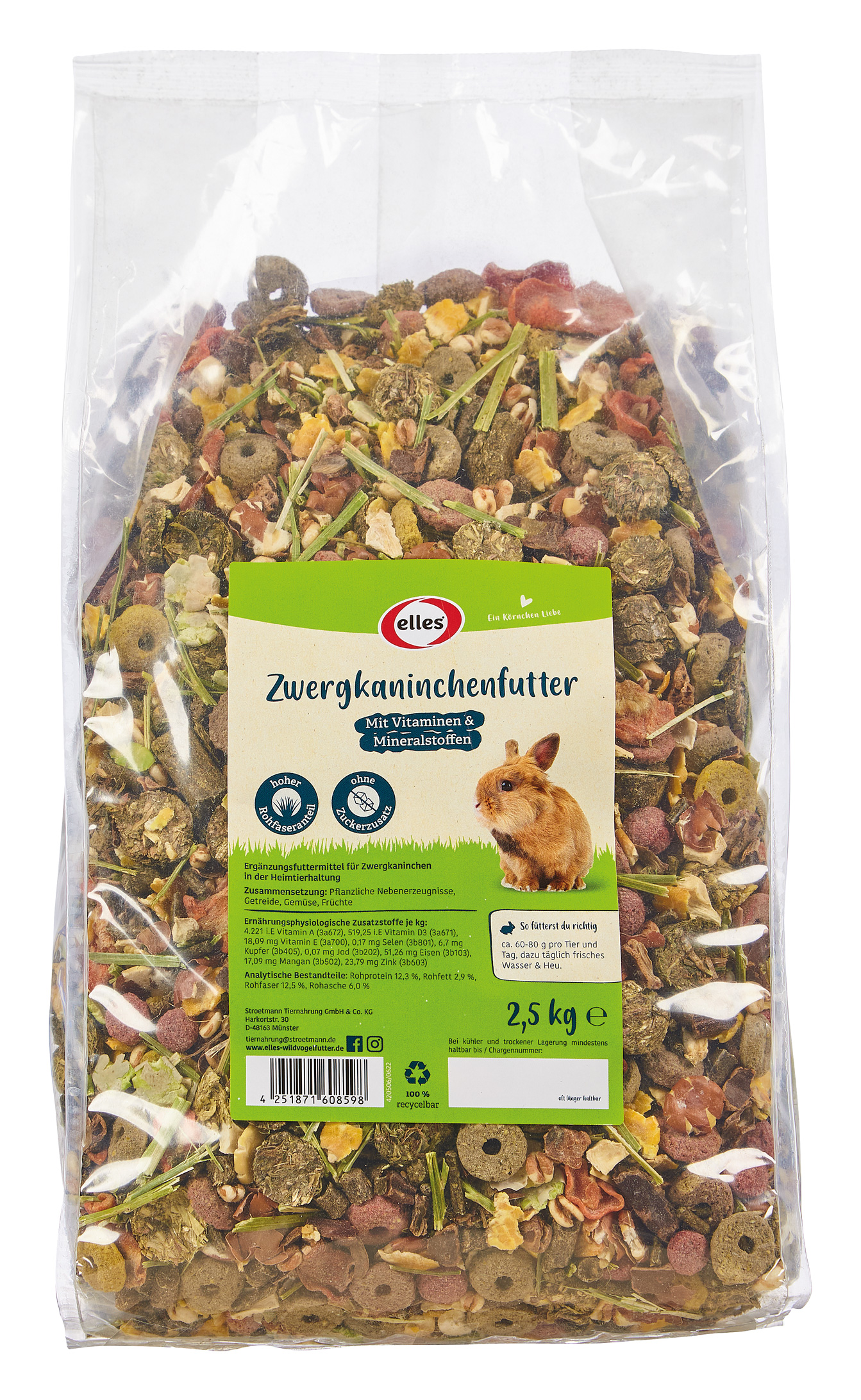 Zwergkaninchenfutter 2,5kg