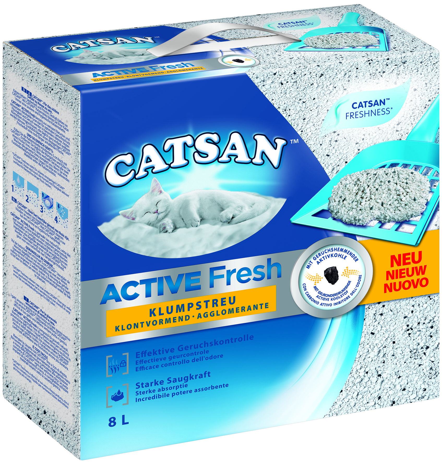Catsan - Active Fresh Klumpstreu - 1 x 8 Liter - 1